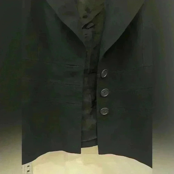 Anne Taylor Loft black longsleeve business formal blazer size 10 - Picture 2 of 11